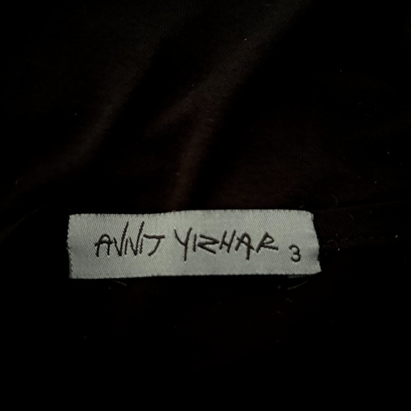 Avivit Yizhar Tunic Top Size 3 Women's Black Lagenlook Shirt Made in Israel (10 - Picture 7 of 8